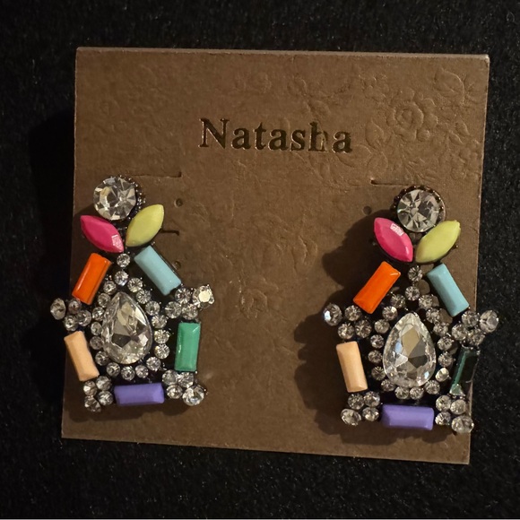 Natasha Couture Jewelry - Natasha Couture Vibrant Crystal Earrings